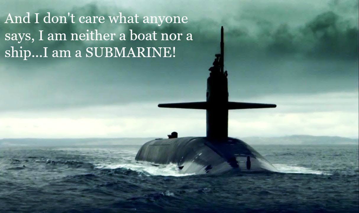 De ce este un submarin o barcă și nu o navă?